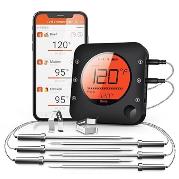 Bluetooth Meat Thermometer Wireless Meat Thermometer, Wireless Digital - Picture 7 of 7